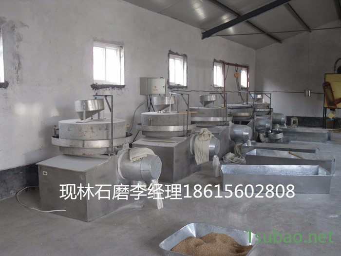 现林石磨RL-80 商用电动石磨小型面粉石磨机图3