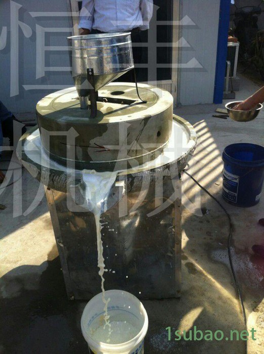 豆浆米浆石磨机 新型高效电动石磨机规格 广东肠粉石磨机图6