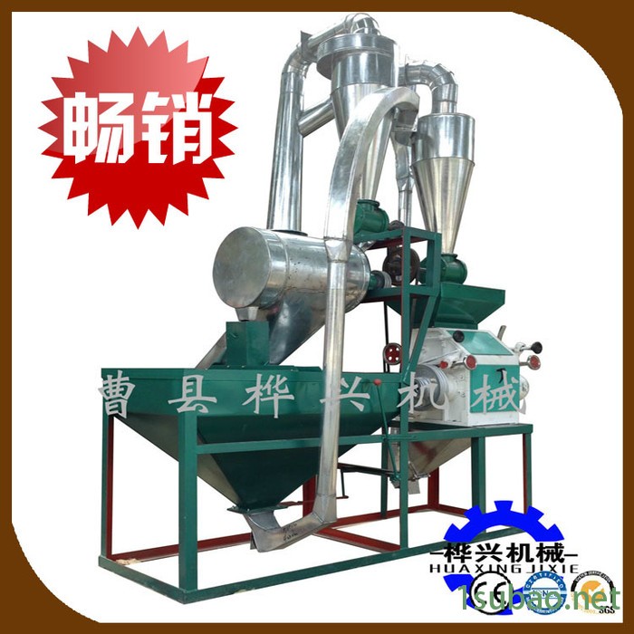 面粉加工设备桦兴牌  自动上料打面机  小麦杂粮对辊磨粉机圆罗提粉面粉机强制粉大面磨粉机粮食加工机械多功能玉米面粉机图4