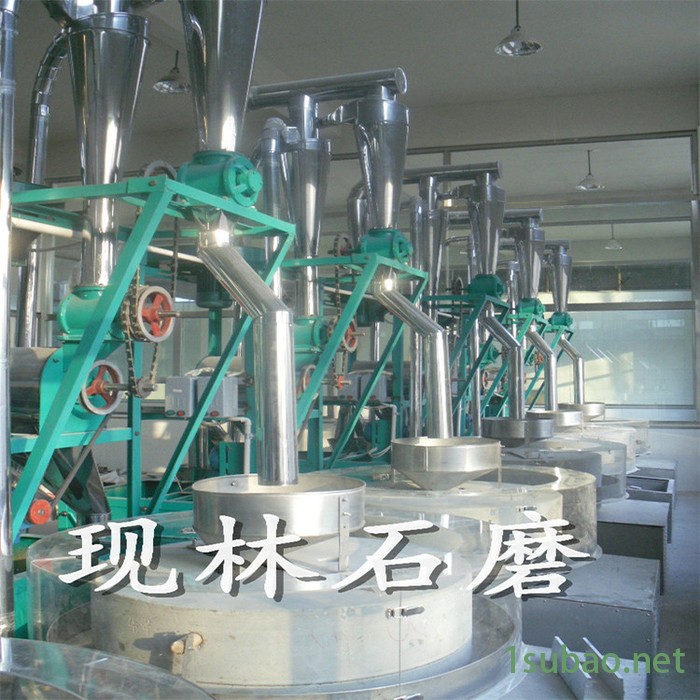 电动石磨 面粉石磨半自动100的面粉石磨 单机单磨 单机双磨石磨机组 全自动面粉石磨图3