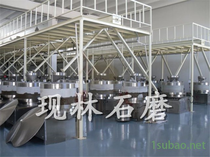 现林石磨 **多功能全自动豆浆米浆米粉石磨机组以及流水线图5