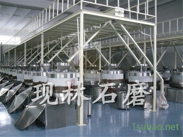 现林石磨 **多功能全自动豆浆米浆米粉石磨机组以及流水线图4