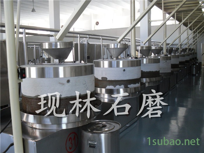 现林石磨 **多功能全自动豆浆米浆米粉石磨机组以及流水线图3