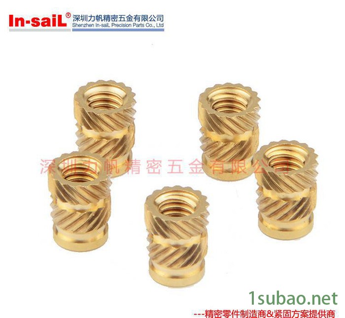 微型八字花对称型铜螺母，热熔机专用铜螺母图3
