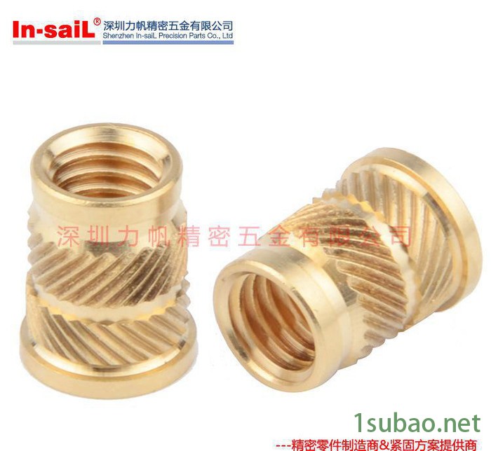 微型八字花对称型铜螺母，热熔机专用铜螺母图2
