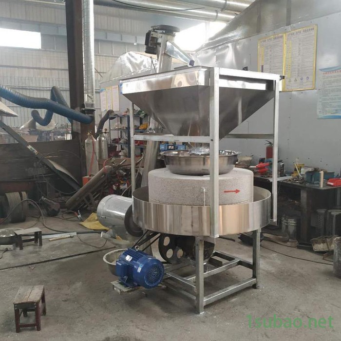 全自动石磨芝麻香油机 石磨豆浆机  石磨豆腐机 邦耀500型电动石磨面粉机 石磨机图8