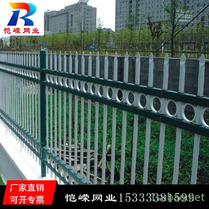 恺嵘锌钢企业围墙栏杆 加胶工程塑粉 金属围墙护栏 石鼓区 绿道PVC栅栏 定制图2