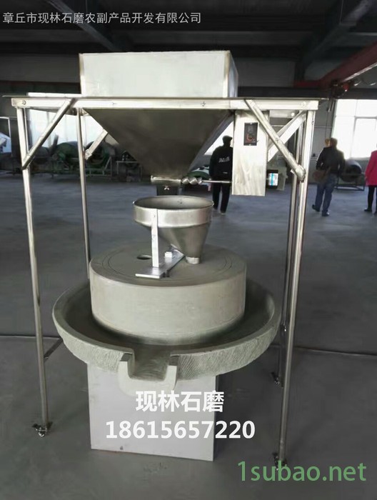 肠粉米浆机现林石磨  豆花豆腐石磨机  复古式石盘式半自动豆浆磨图3