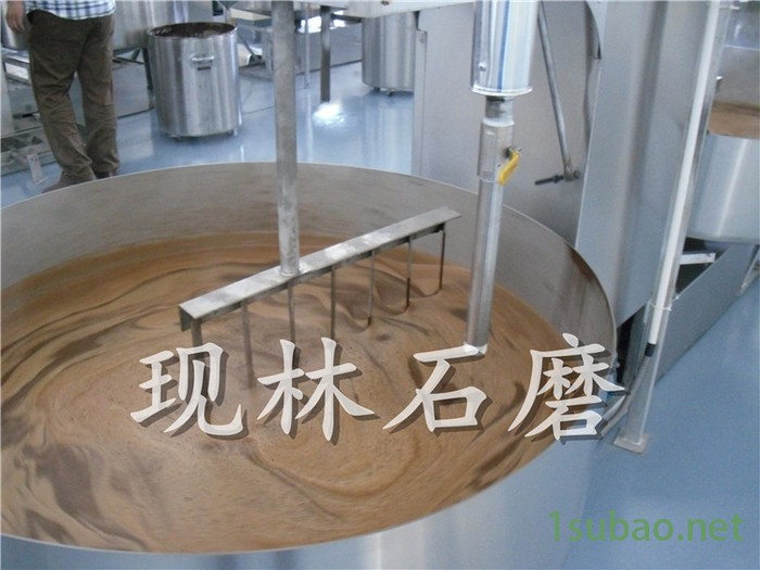商用芝麻酱电动石磨机， 香油成套设备 电动石磨面粉机 豆腐豆浆石磨机 石磨香油芝麻酱机石磨香油机燃气图3