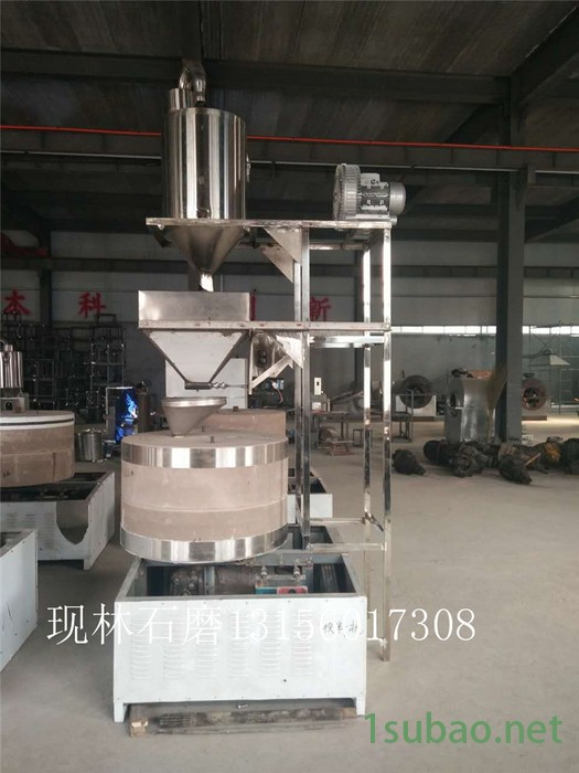 环保燃气炒锅  石磨面粉石磨石磨香油机 流动花生酱石磨机 油坊用磨酱机厂价直销图8