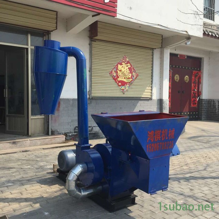 鸿祺自动进料粉碎机 粉碎磨粉机实惠耐用 沙克龙粗碎草粉机图5