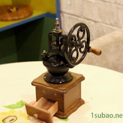 磨豆机 家用 咖啡豆研磨机 手动咖啡机磨粉机手摇轮磨豆机