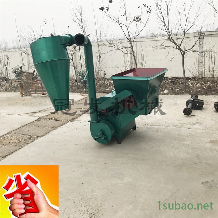 冠发 猪饲料粉碎机械 自动进料粉碎机简介 自动拌料秸秆磨粉机图7