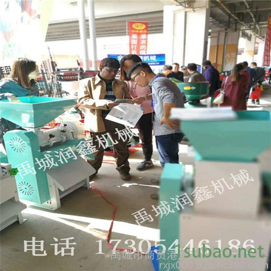 玉米一体碴子机可抛光  多功能脱皮制糁磨粉一体机  小型打糁磨面一体机图7