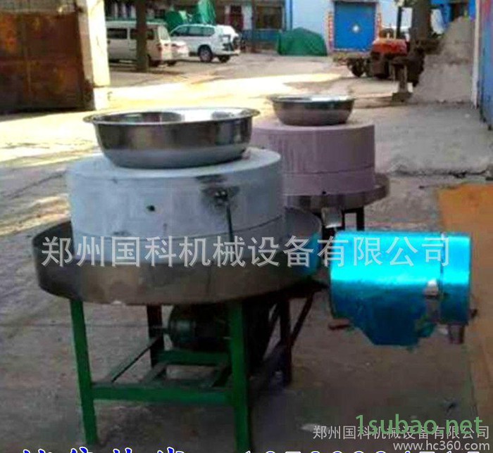 新型电动豆浆石磨机 多功能米浆石磨机 直销白砂岩石磨面粉机图2