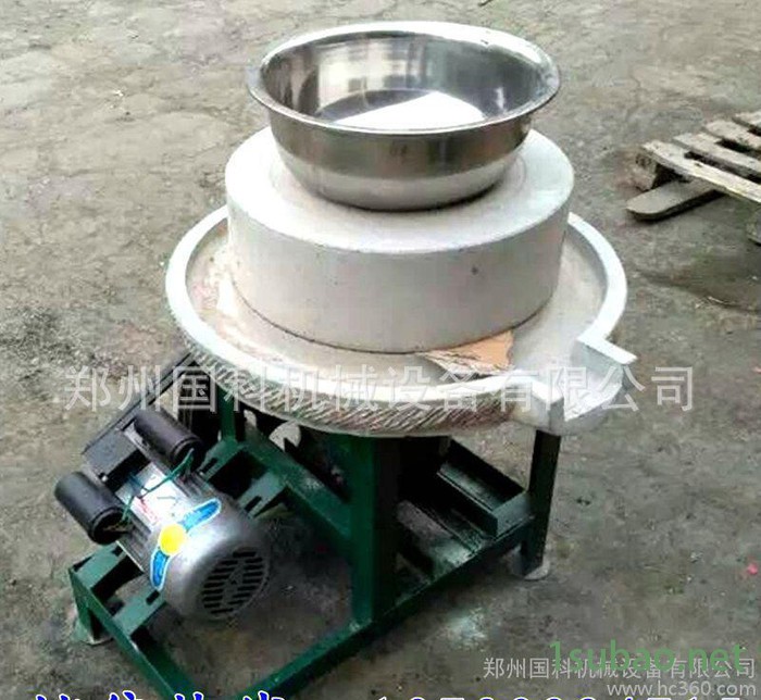 新型电动豆浆石磨机 多功能米浆石磨机 直销白砂岩石磨面粉机图3