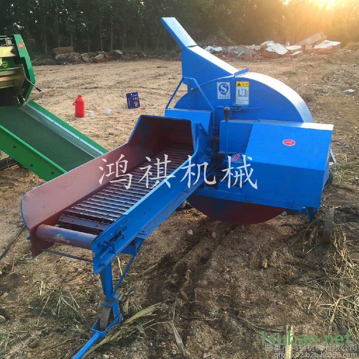 青贮铡草机 高效秸秆粉碎机  多功能稻草饲料锤片式铡草机P图5