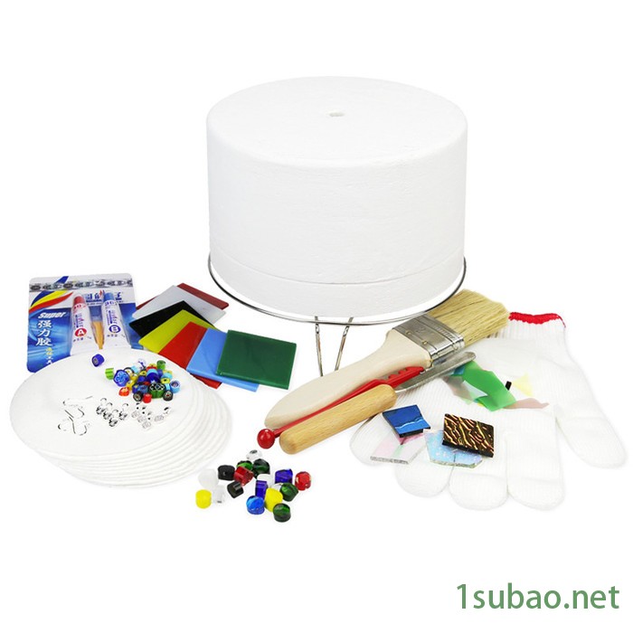 曼德1707021-15 DIY工具热熔彩色玻璃制作 diy手工饰品玻璃熔炉微波小窑炉套装配件图6
