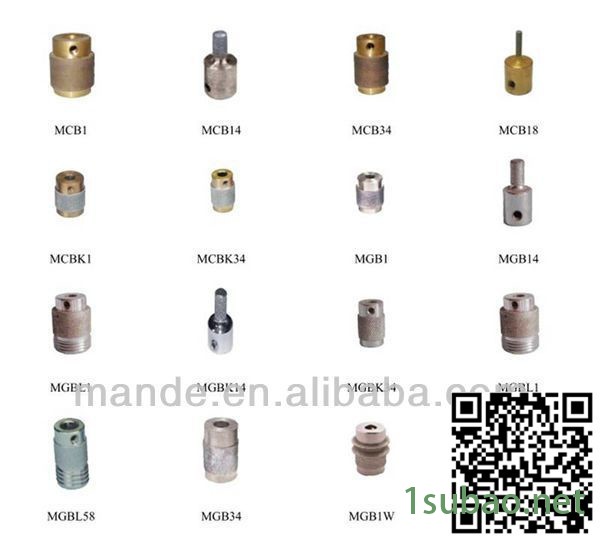 曼德MGBK14金刚石工具 台式电动打磨机小磨轮 玻璃陶瓷镀铬金刚石磨头 便携式磨台电动工具图4