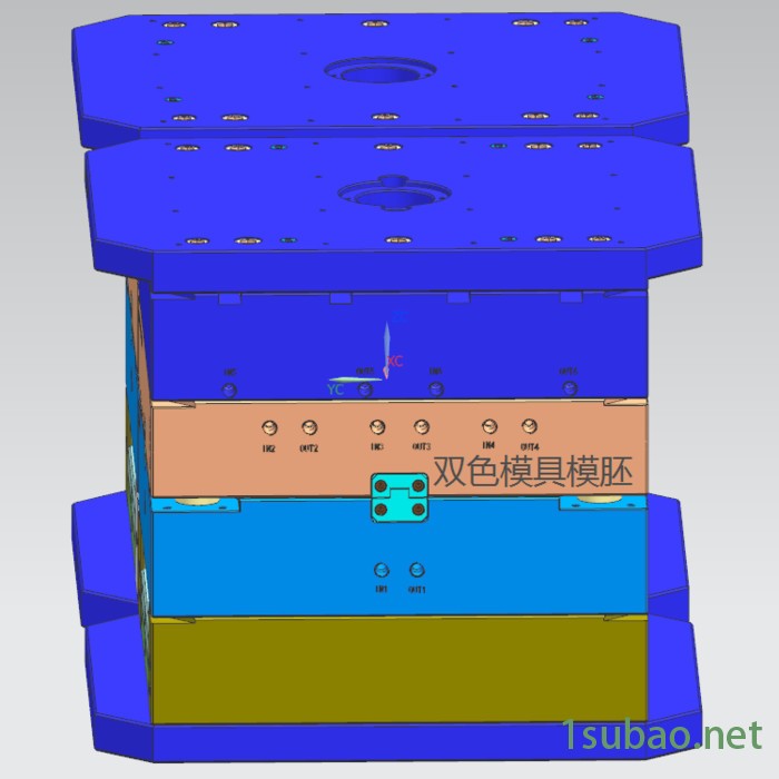 凤记模胚双色模具双色注塑模具图8