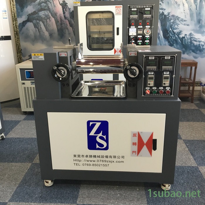 东莞卓胜ZS-401CE开放式炼塑机 电加热双辊炼胶机 橡塑塑料硅胶颗粒5寸小型开炼机实验室用二辊混炼机图4