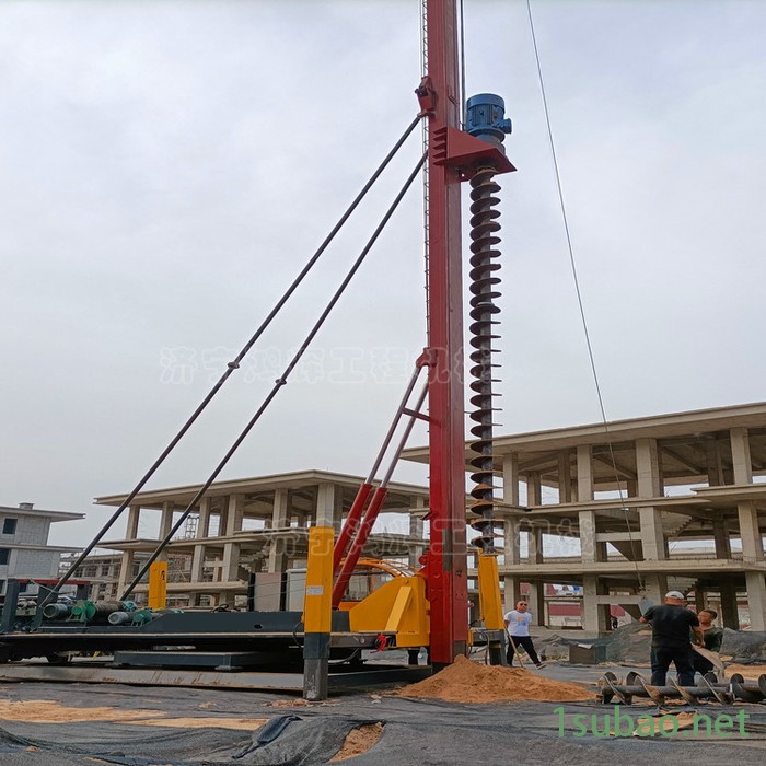 步履式液压长螺旋钻孔机 抗浮锚杆支护钻机 15米油缸加压长螺旋图3