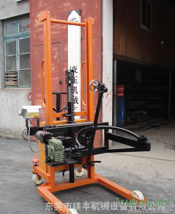 带电子秤电动手翻油桶倾倒机 称重式电动升降手动翻转油桶车图2