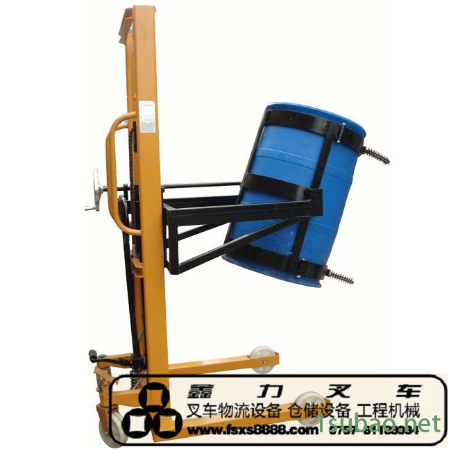 佛山油桶翻转倒料车 油桶升高车 广东卡抱式油桶搬运车价格图3