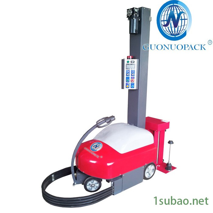 预拉伸薄膜自走式缠绕机 pe拉伸薄膜防尘防潮无托盘加压裹包机图2