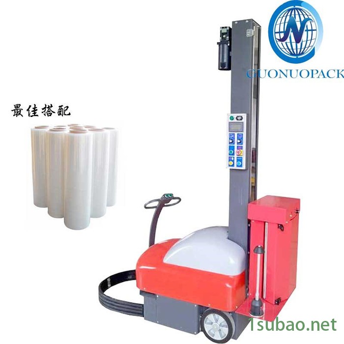 预拉伸薄膜自走式缠绕机 pe拉伸薄膜防尘防潮无托盘加压裹包机图4