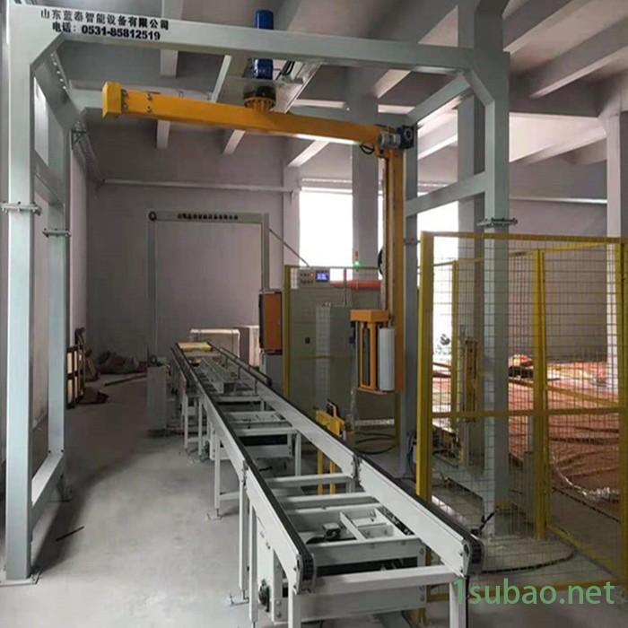 全自动摇臂式缠绕包装机 支持定制摇臂式缠绕包装机 可翻转流水线 蓝泰欢迎您的电话咨询图4