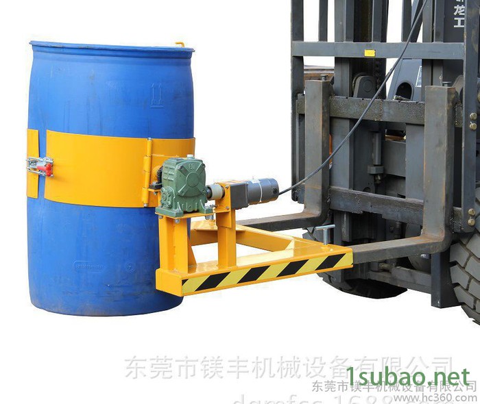 HK285叉车专用倒桶机具，抱箍式手摇翻转倒桶夹具，油桶属具图2