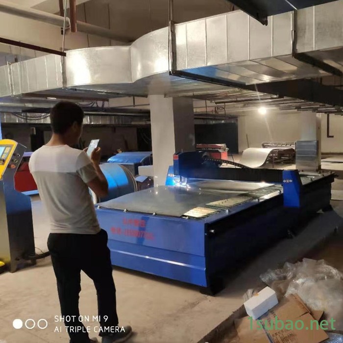 山东弘中数控台式等离子切割机现货供应 防腐保温铝板专用数控全自动铝板切割机图3