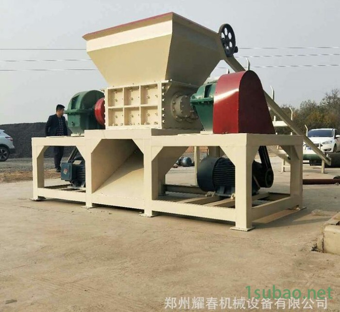 耀春机械**YC-600废旧金属撕碎机 塑料边角料双轴 废钢铁破碎机 塑料破碎机 木材破碎机图2