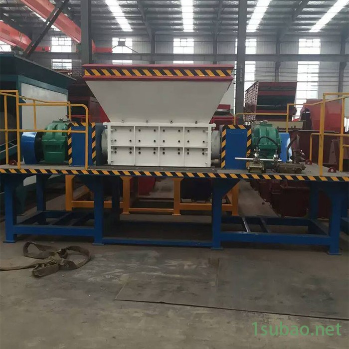 小型塑料粉碎机刀片废铁破碎机大型生活垃圾橡胶金属单双轴撕碎机图4