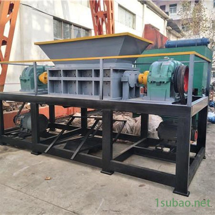 小型双轴废铁破碎机刀片机箱大型多功能垃圾粉碎机金属塑料撕碎机图5