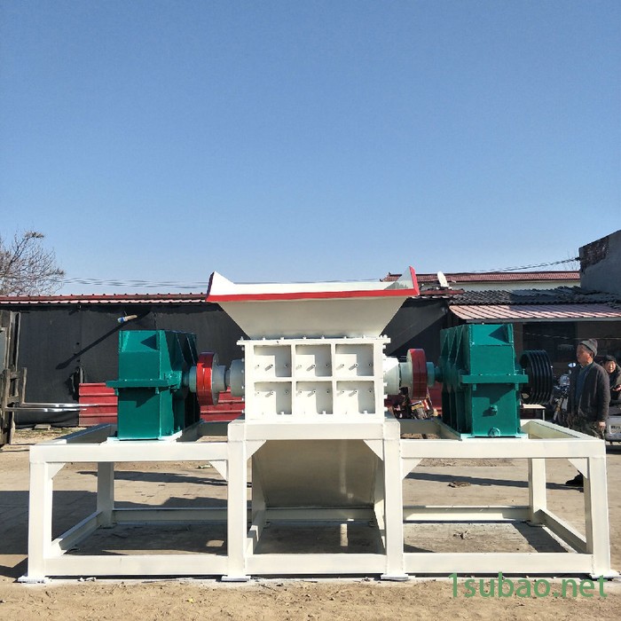 厂家**木材双轴撕碎机 机头塑料破碎机 方管铁管撕碎机图4