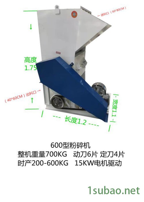 中旺ZW-600型【厂家销售】 塑料粉碎机塑料颗粒成型机橡胶塑料粉碎机塑料粉碎机颗粒粉碎机图2