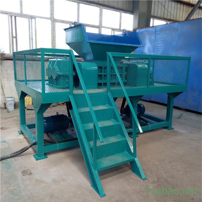 废铁金属撕碎机大型废旧钢筋切粒机小型双轴橡胶塑料粉碎机切断机图5