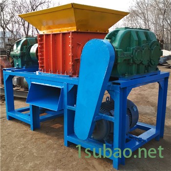 强力双轴轮胎粉碎机油漆桶破碎机 生产辊切式粉碎机图4