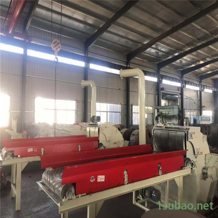 烟台塑料筐菇木粉碎机 1.2米宽进料口输送带进料 椰子壳打粉图4