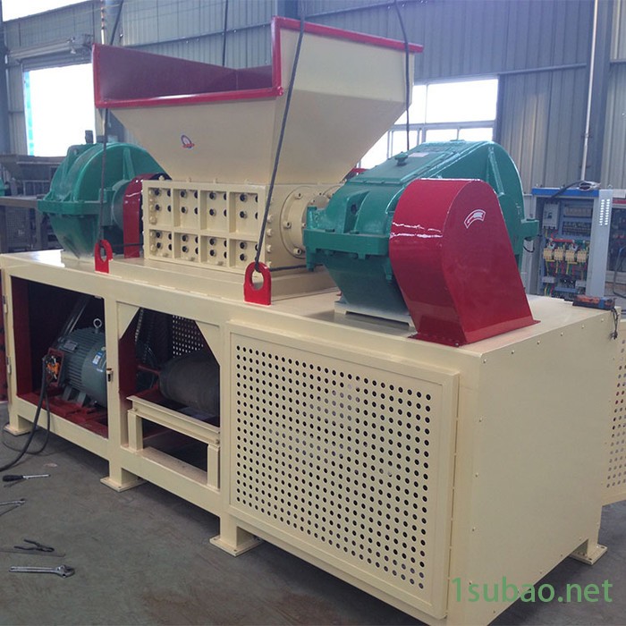 废旧金属撕碎机 小型双轴橡胶塑料粉碎机 新型电线电缆破碎设备图4