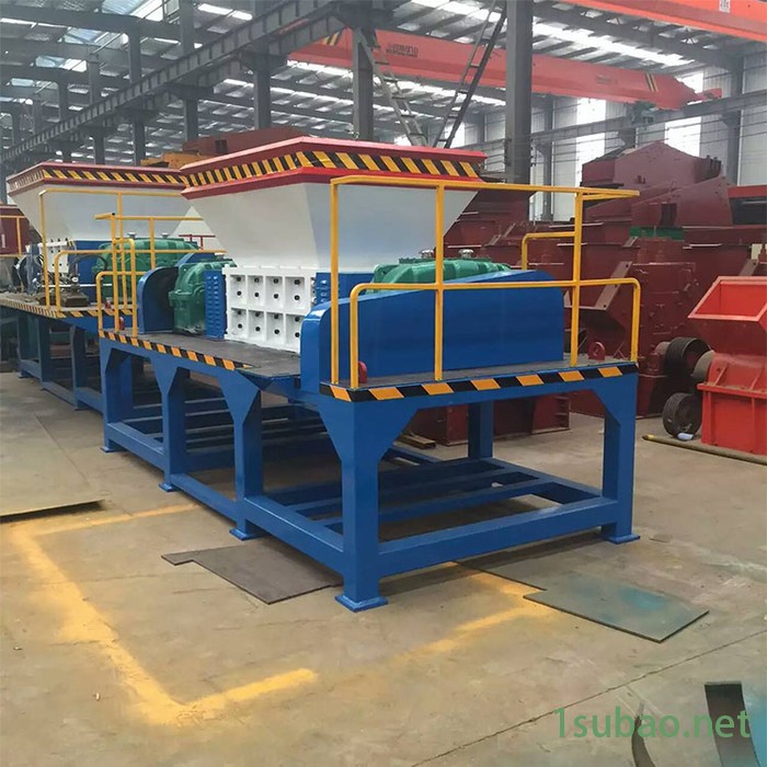 废旧金属撕碎机 小型双轴橡胶塑料粉碎机 新型电线电缆破碎设备图5