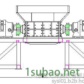 合肥金属塑料撕碎机强力双轴轮胎粉碎机 大型图5