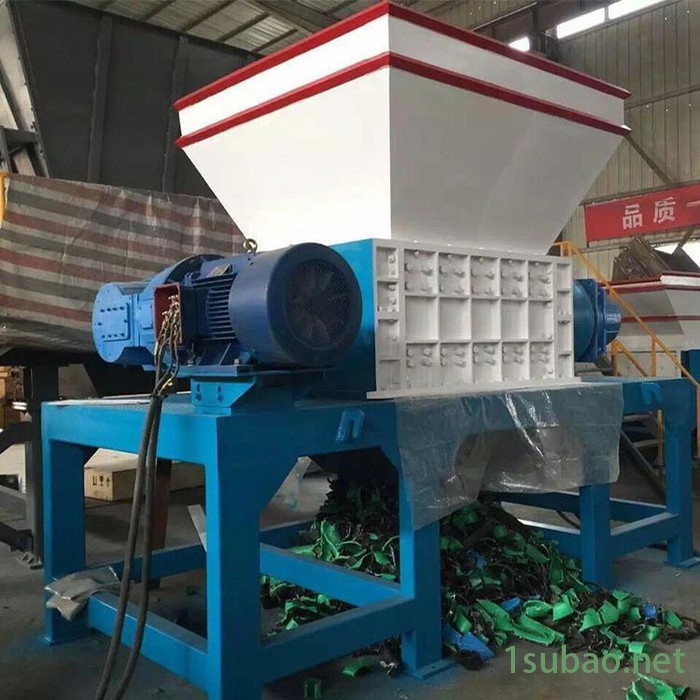 废铁金属撕碎机大型废旧钢筋切粒机小型双轴橡胶塑料粉碎机切断机图2