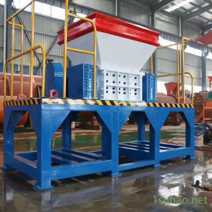 螺旋刀片双轴金属撕碎机 大油桶粉碎机 塑料编织袋撕碎机图7