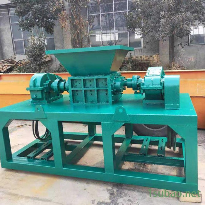 螺旋刀片双轴金属撕碎机 大油桶粉碎机 塑料编织袋撕碎机图8