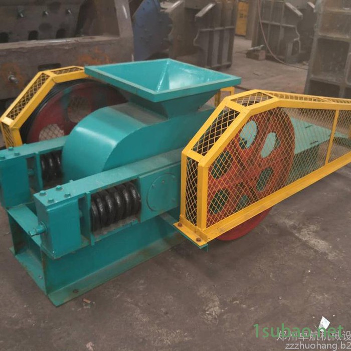 供应钢渣双辊式挤压破碎机 高锰钢强力粉碎机 高效节能石料细碎机图4