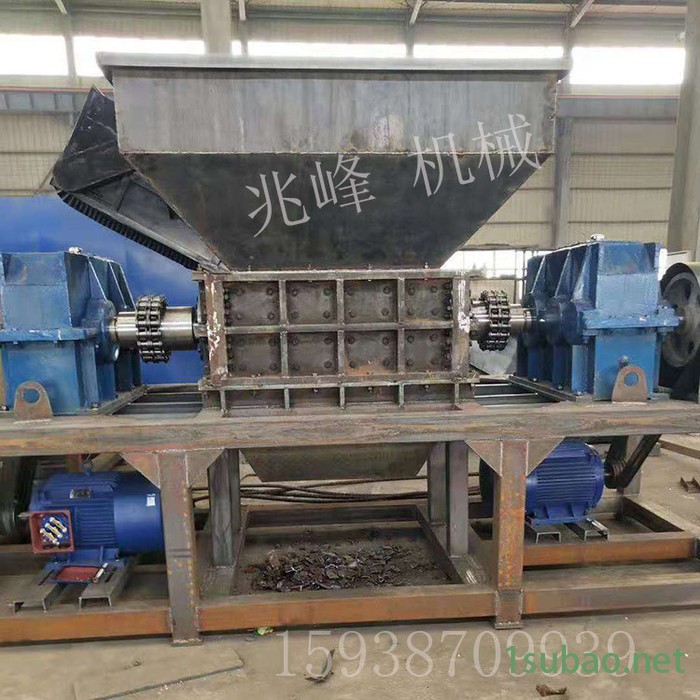 铝合金撕碎机 废油桶撕碎机 塑料童车玩具粉碎机 合肥双轴撕碎机 报废汽车撕碎机兆峰机械生产图7