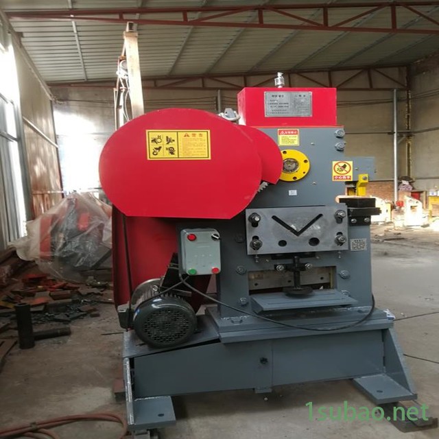 任兴机械多功能冲剪机 角铁槽钢模具钢联合冲剪机 RX-QA32-8B型角铁冲孔裁角切断一体机 钢结构剪切机图3